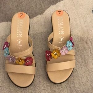 Italian Shoemakers Floral Sandals